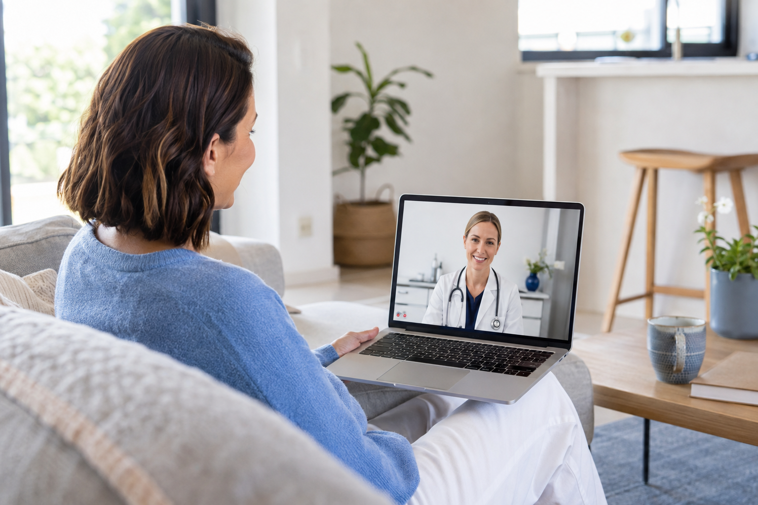 Patient booking a telehealth appointment online with an Australian doctor